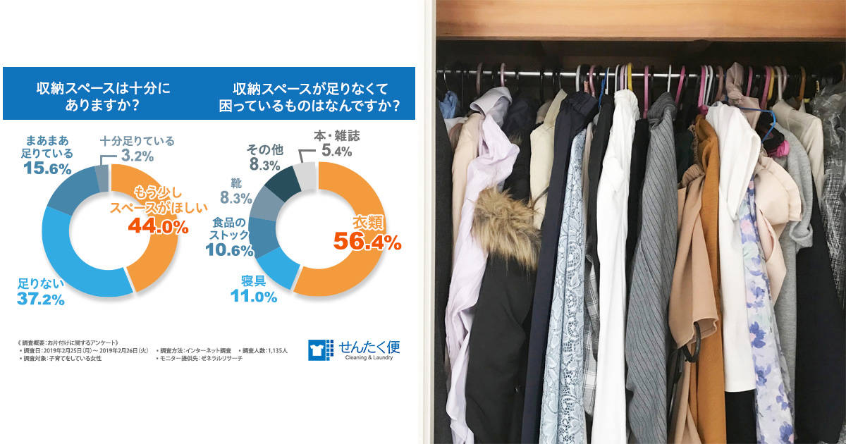 衣類の収納スペースが足りない──だったら預けてみませんか？クリーニングと片づけが同時にできる「せんたく便保管パック」