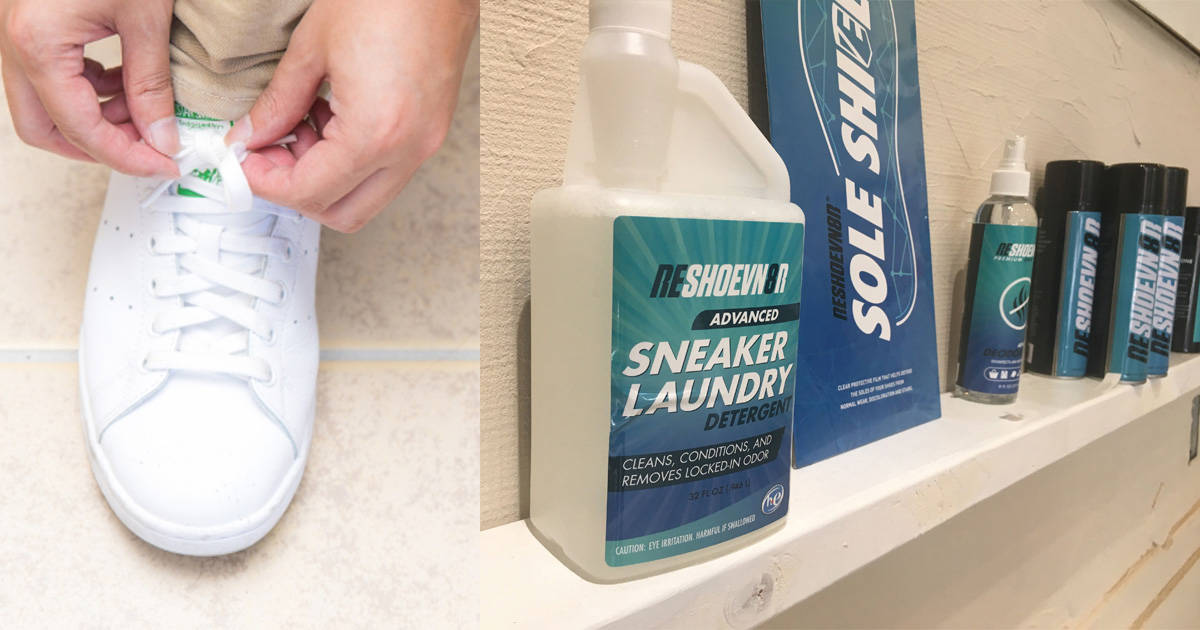 スニーカーをプロのように洗浄できる専用溶剤「リシューブネイター ランドリー」