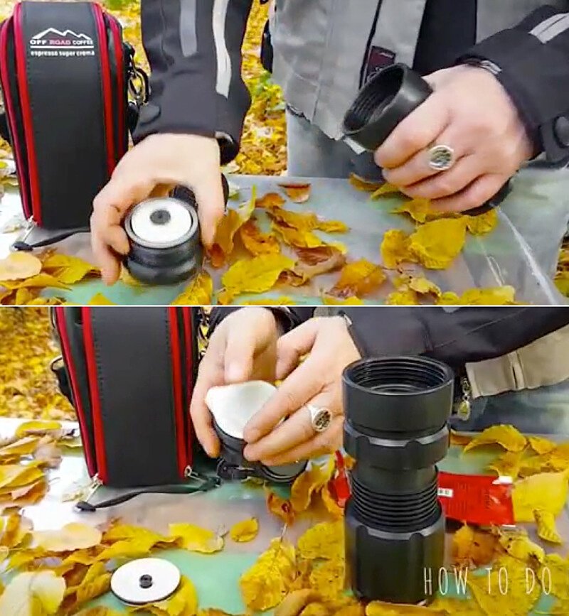 OFFROAD COFFEE,オフロードコーヒー,アウトドア,コーヒー,ポータブルエスプレッソメーカー,使い方,セット