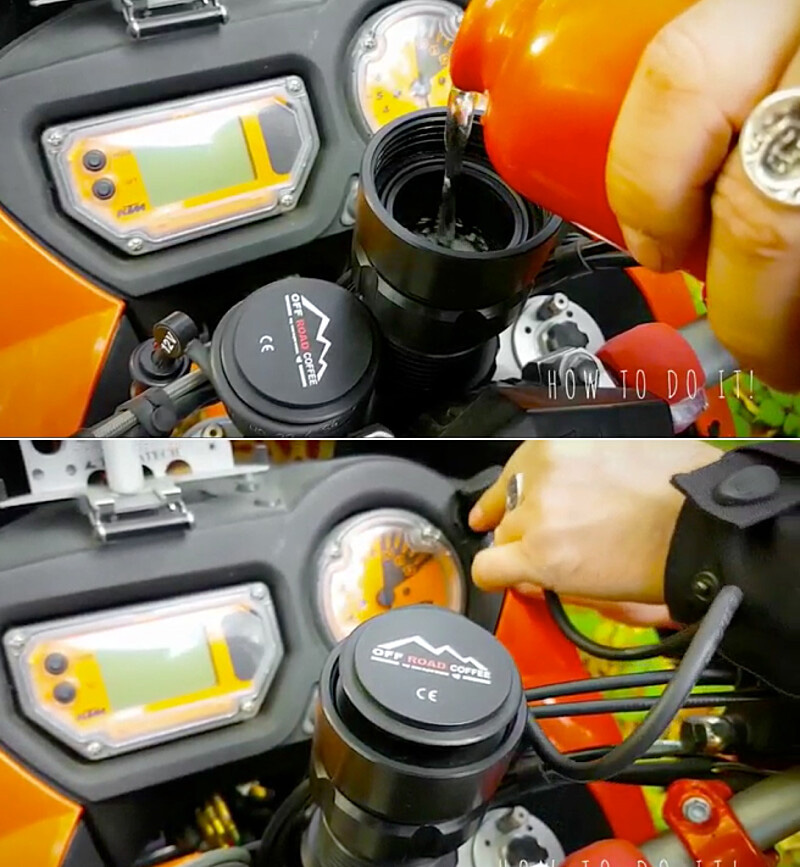 OFFROAD COFFEE,オフロードコーヒー,アウトドア,コーヒー,ポータブルエスプレッソメーカー,電源に接続